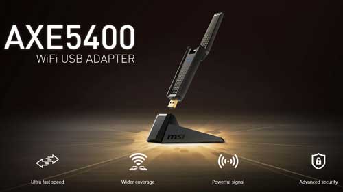 AXE5400 Wi-Fi 6E WIFI koneksi USB 3 band 2402Mbps