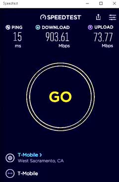 5G Home kecepatan download