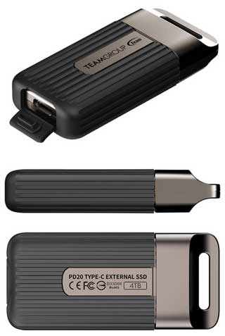 TeamGroup PD20 Mini SSD ekternal kapasitas 4TB external storage 2GB/s