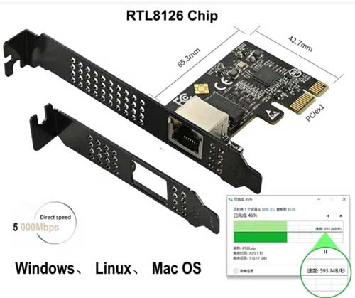 LAN Card 2,5Gbit Realtek RTL8126 PCIe