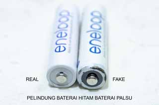 Membandingkan baterai Eneloop asli palsu